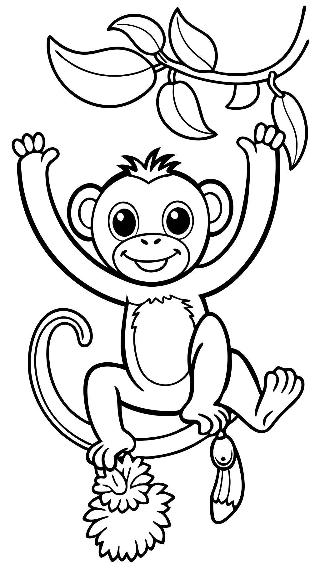 monkey coloring pages printable